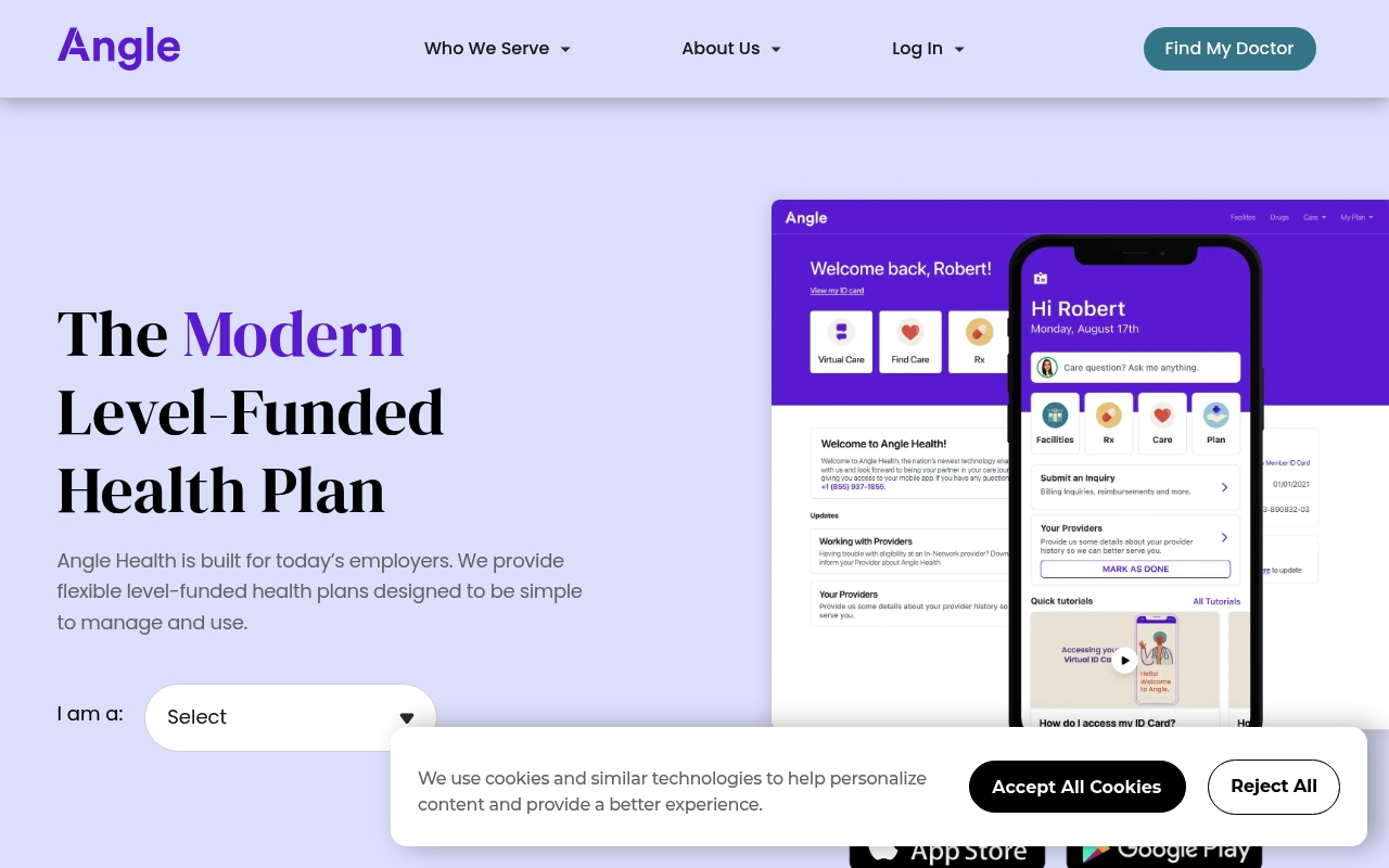 Angle Health website