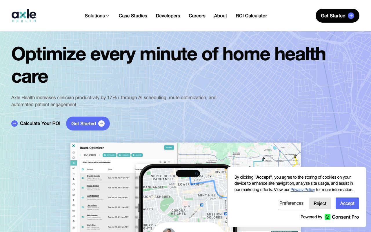 Axle Health website