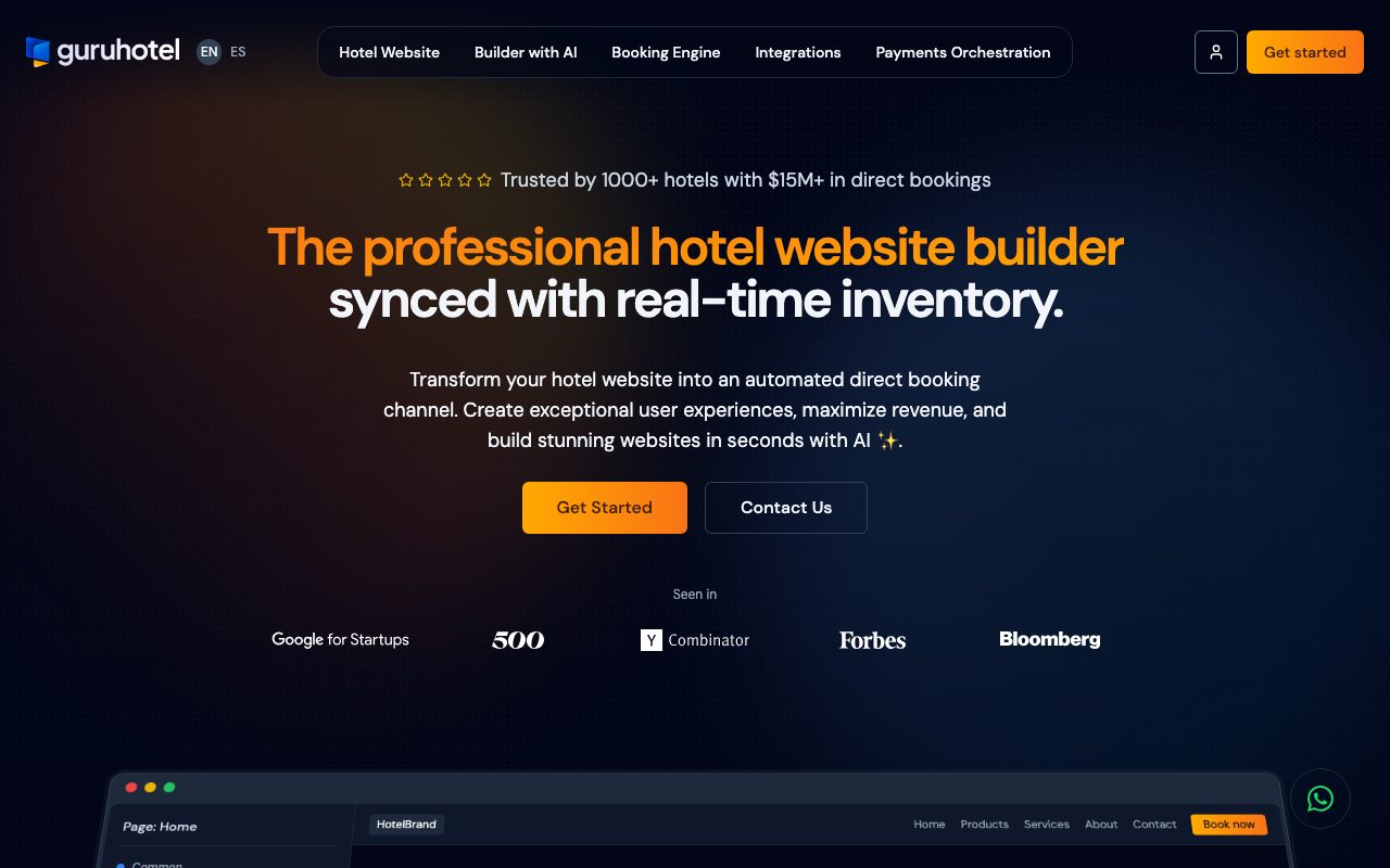 GuruHotel website
