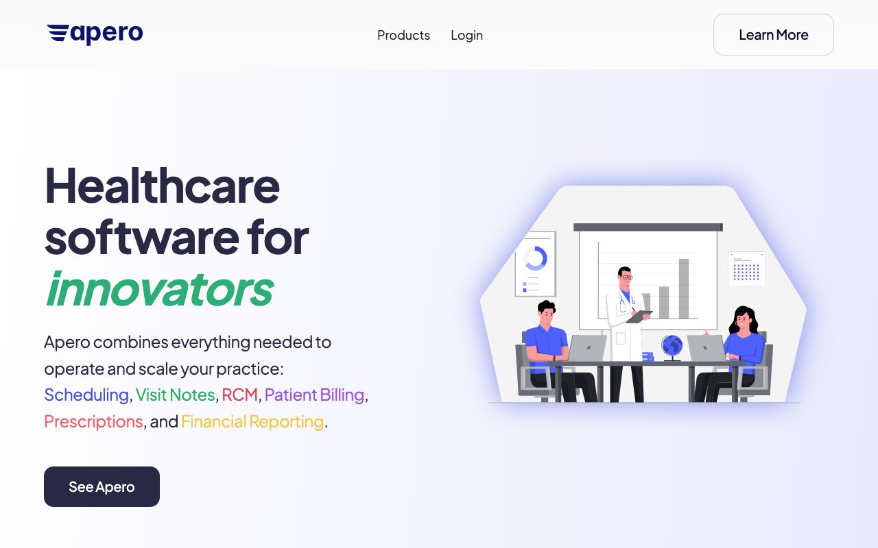 Apero Health website