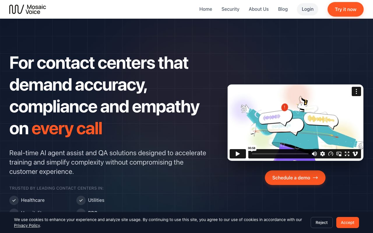 MosaicVoice website