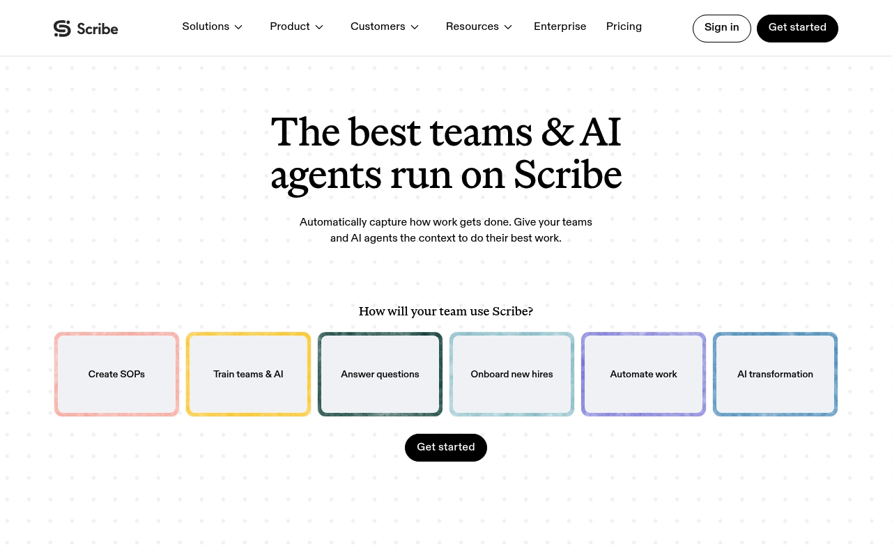 Scribe website