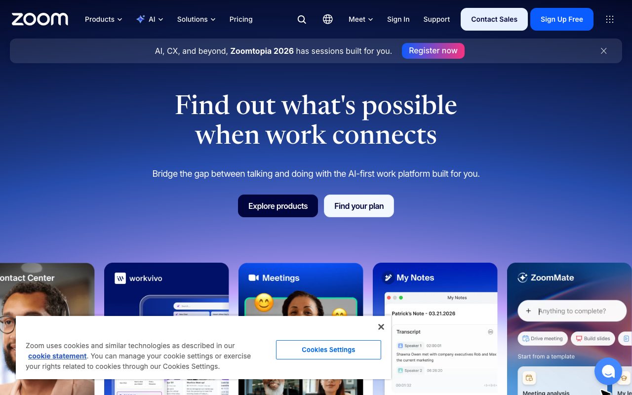 Zoom website