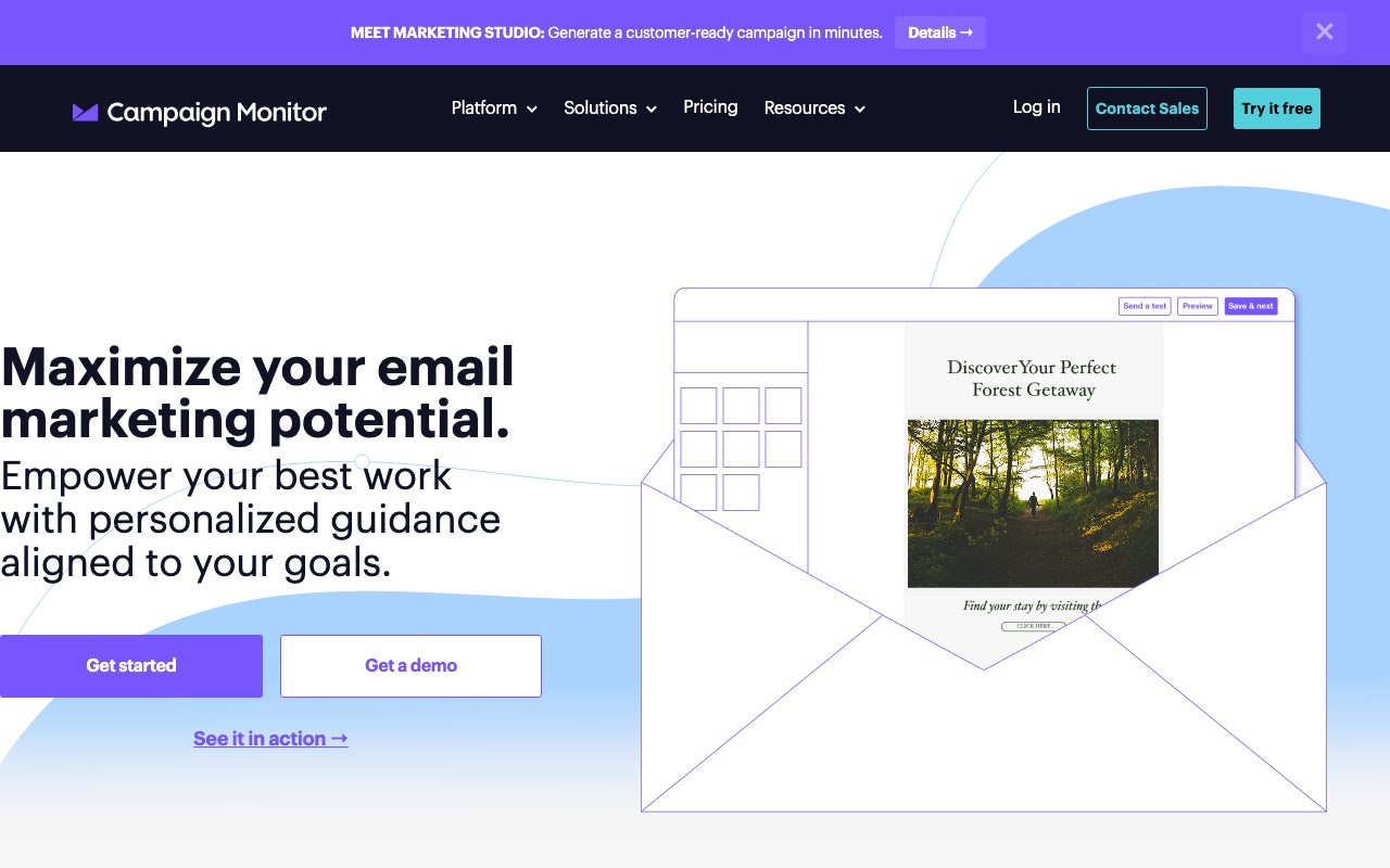 Campaign Monitor website