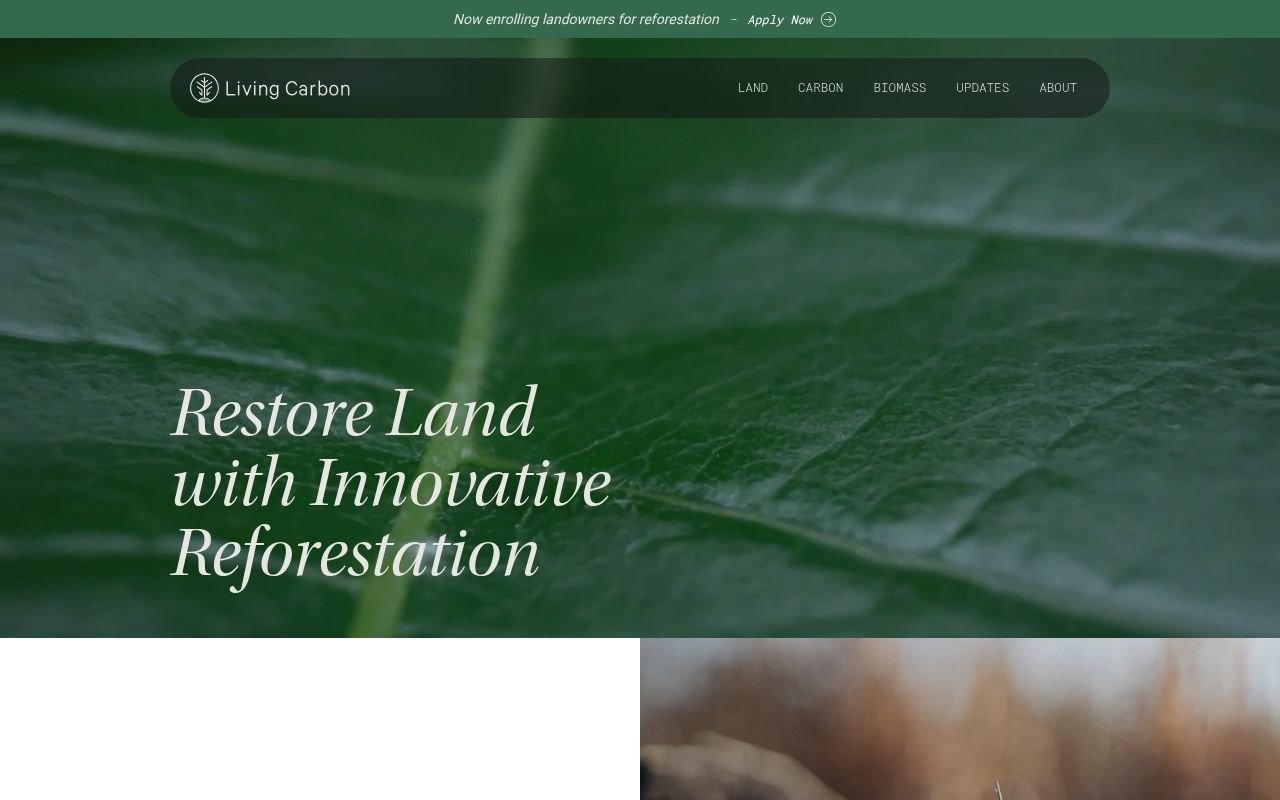 Living Carbon website