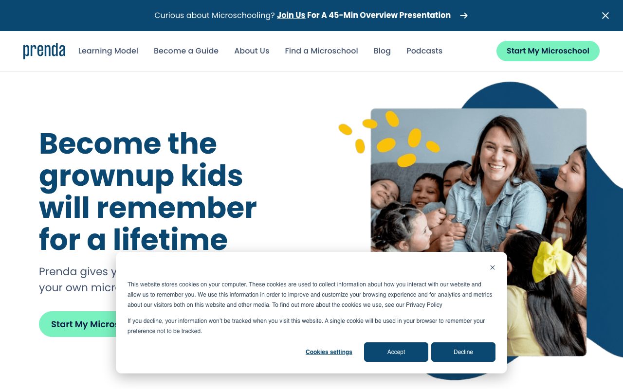Prenda School website