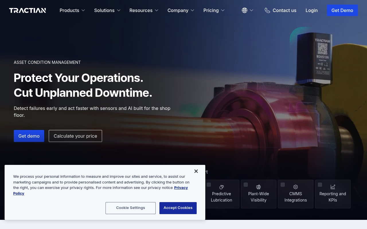Tractian website