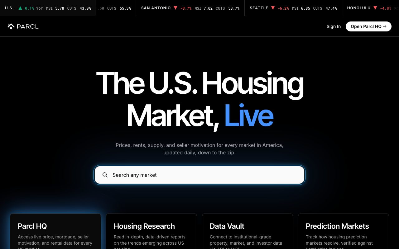 Parcl website