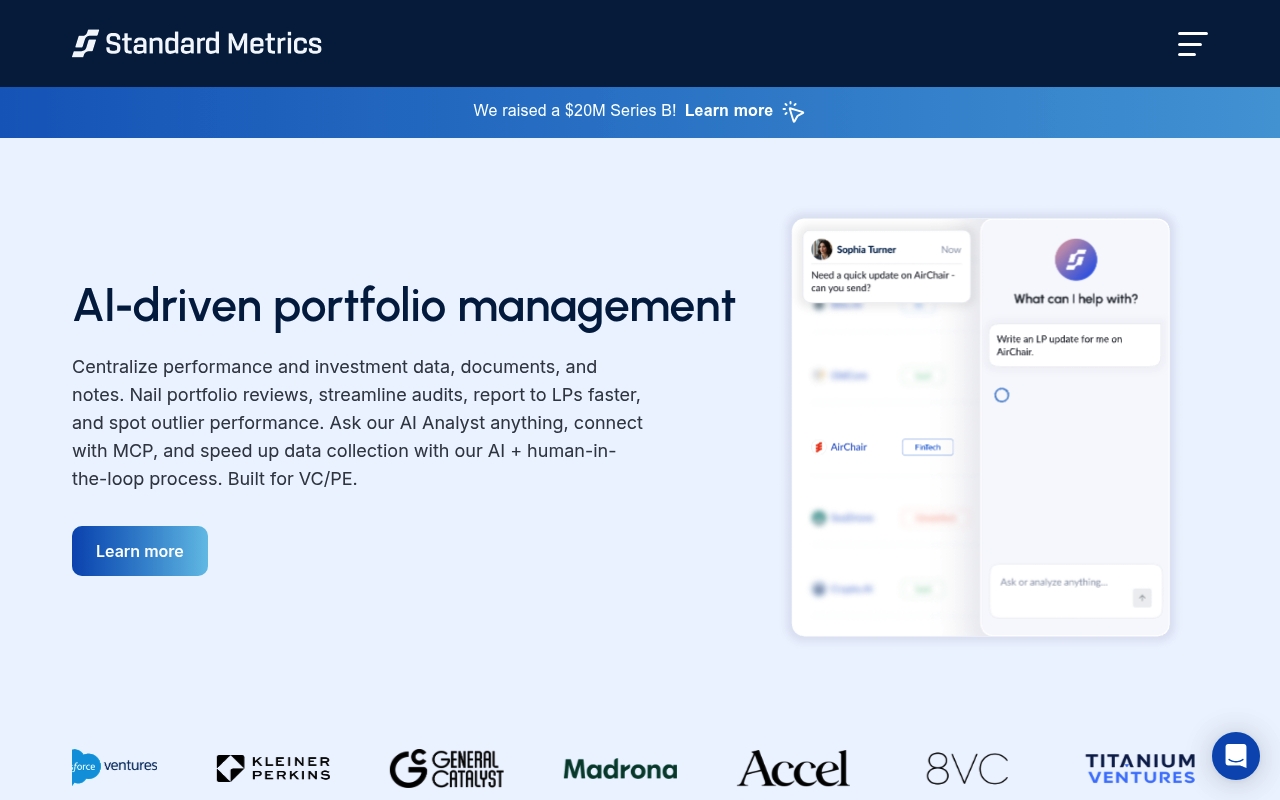 Standard Metrics website
