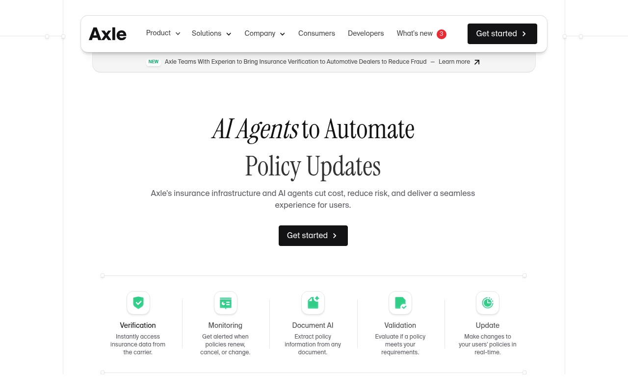 Axle website