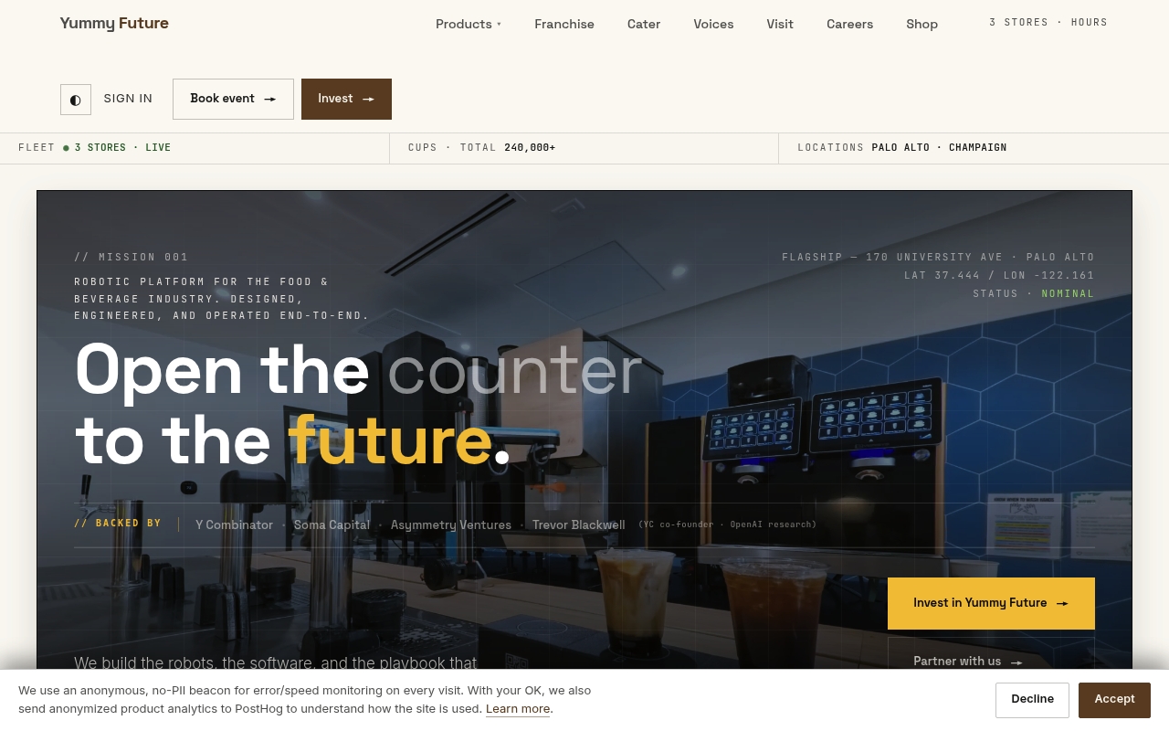 Yummy Future website