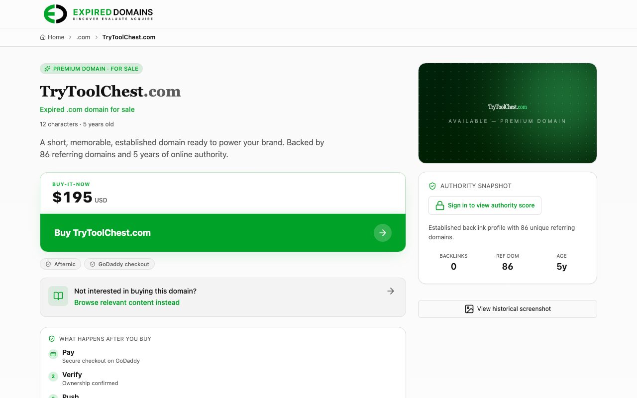Toolchest website