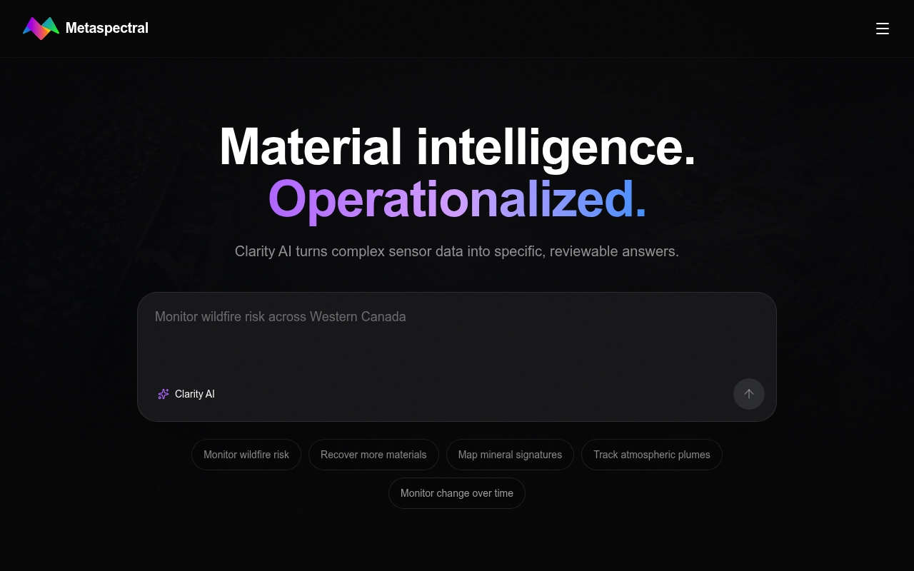 Metaspectral website