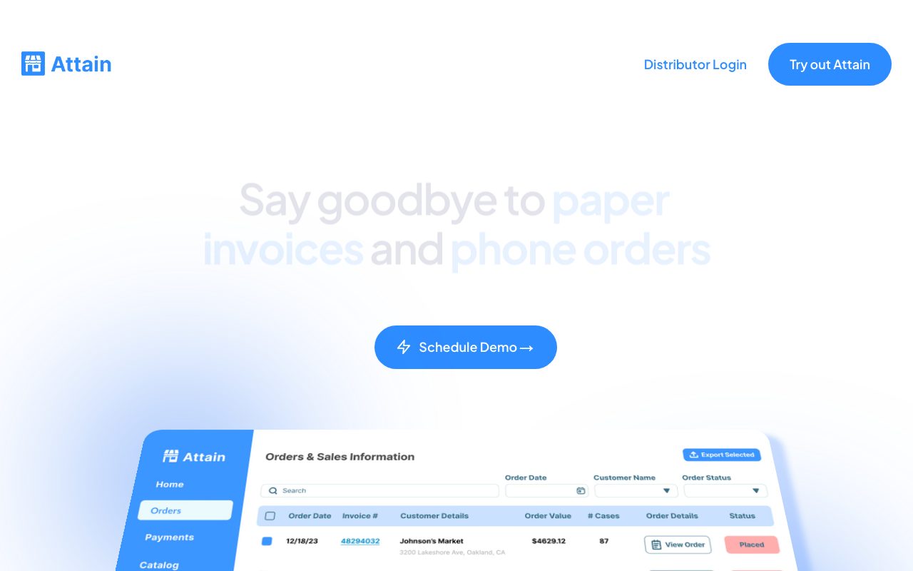 Attain website