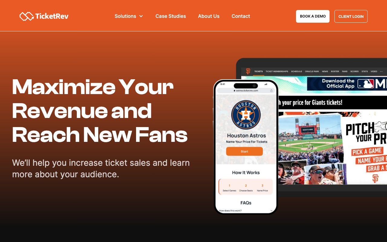 TicketRev website