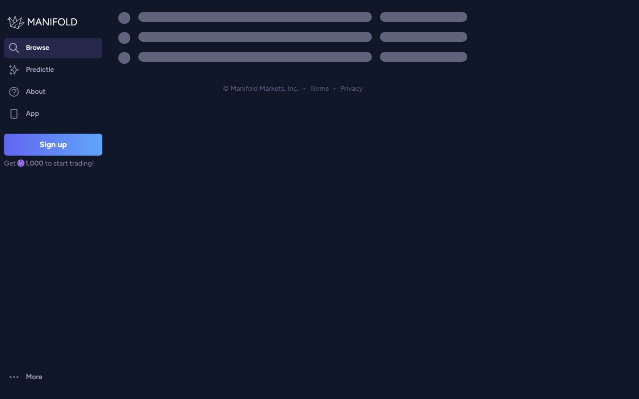 Manifold Markets website