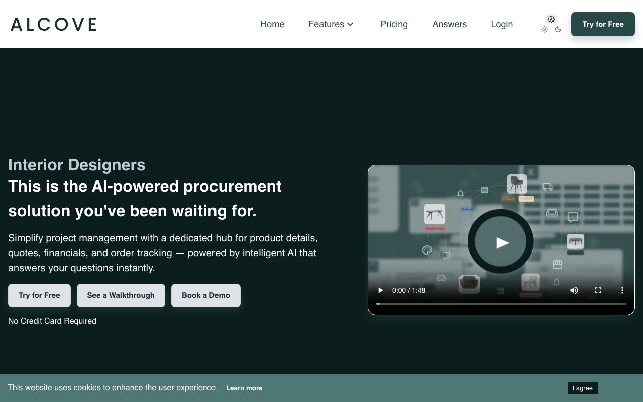 Alcove Technologies website