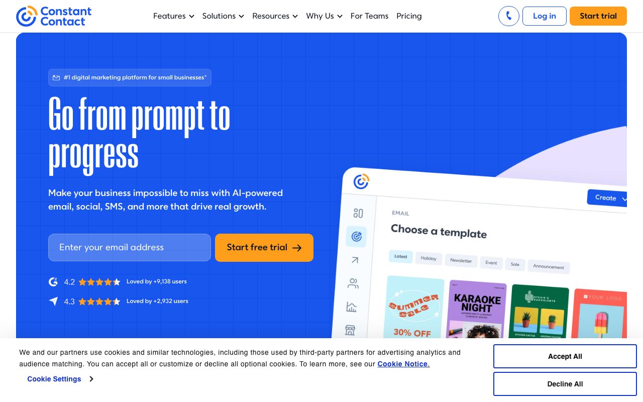 Constant Contact website