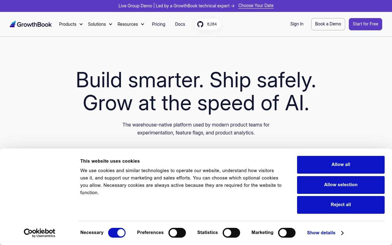 GrowthBook website