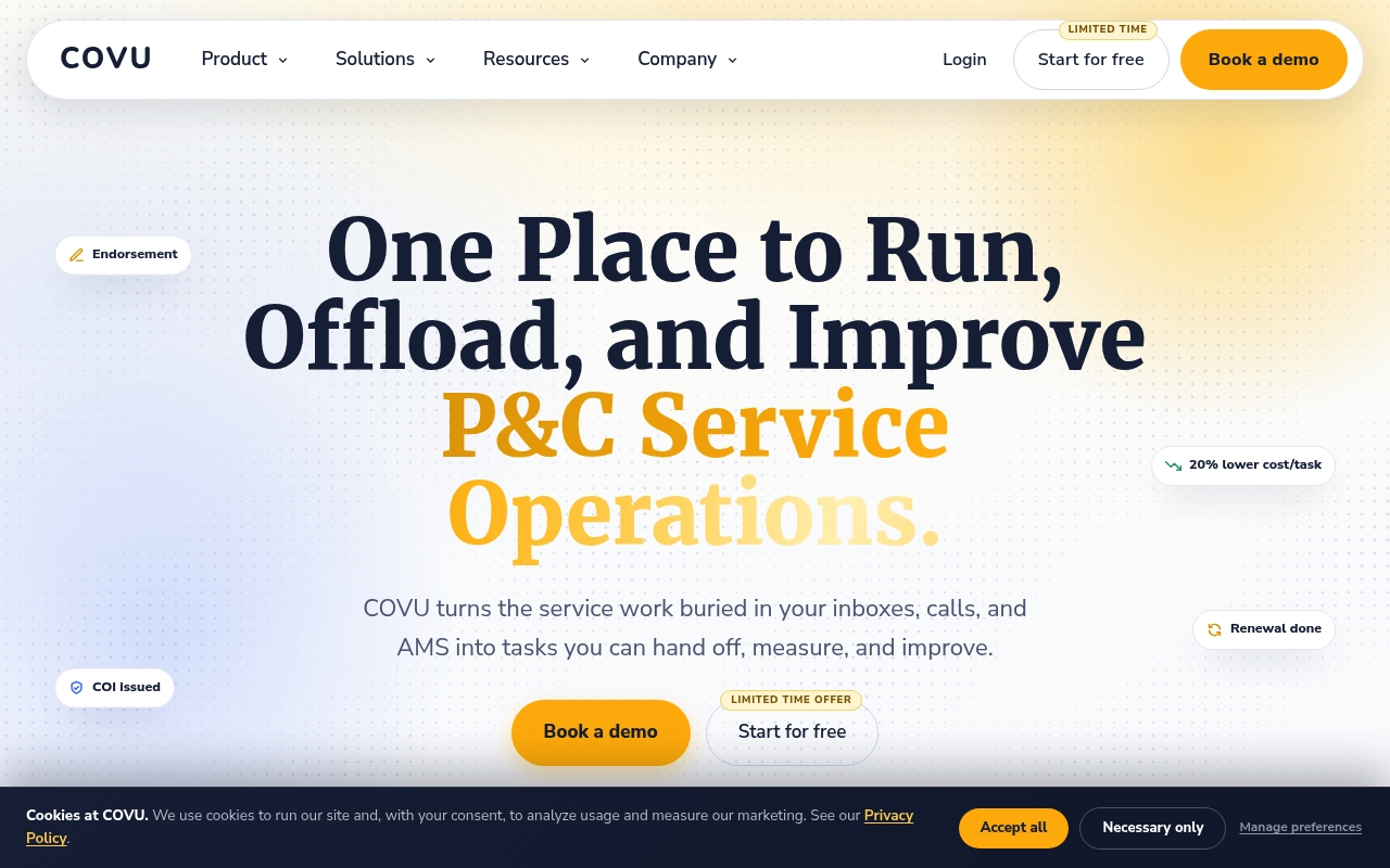 COVU website