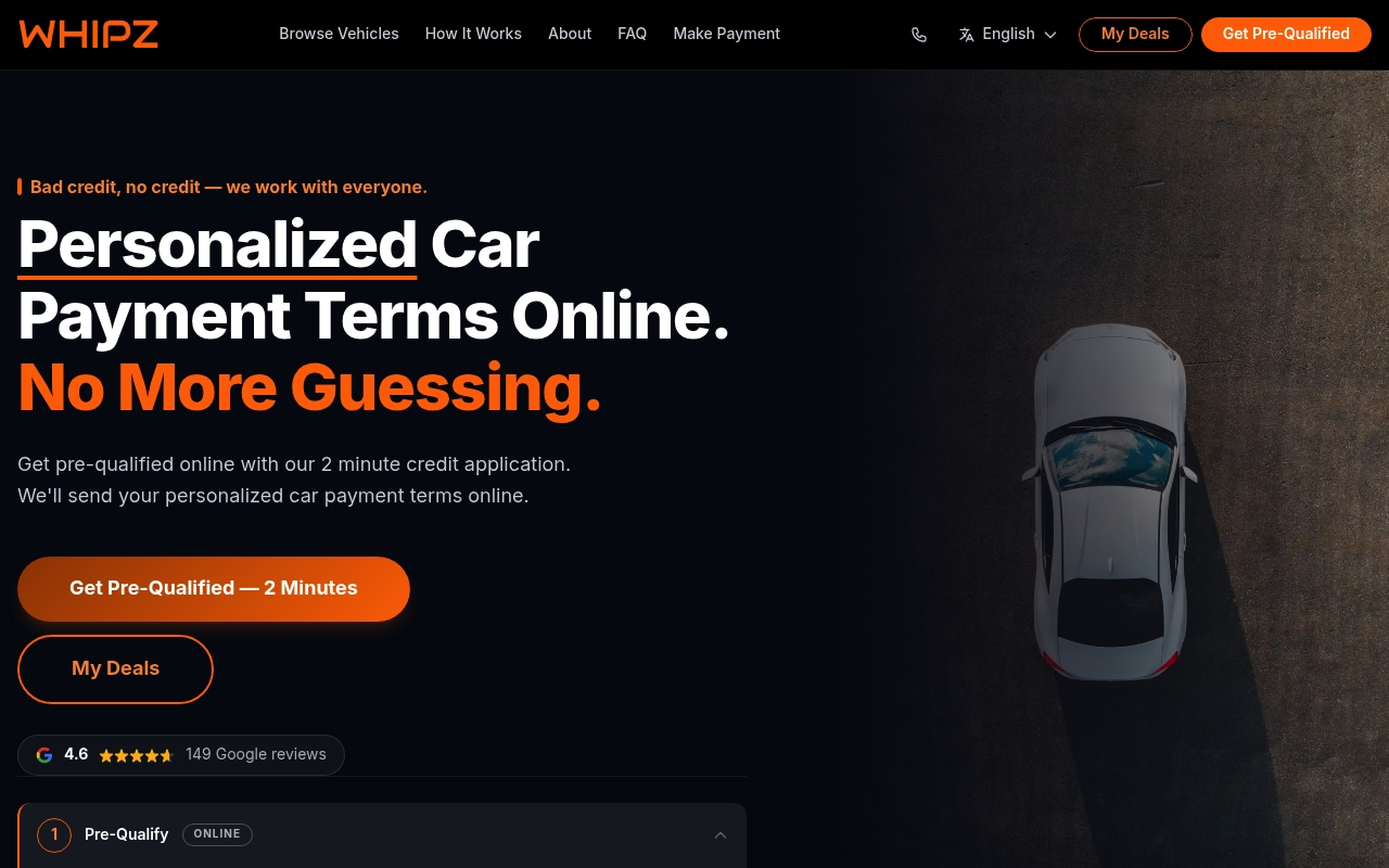 Whipz website