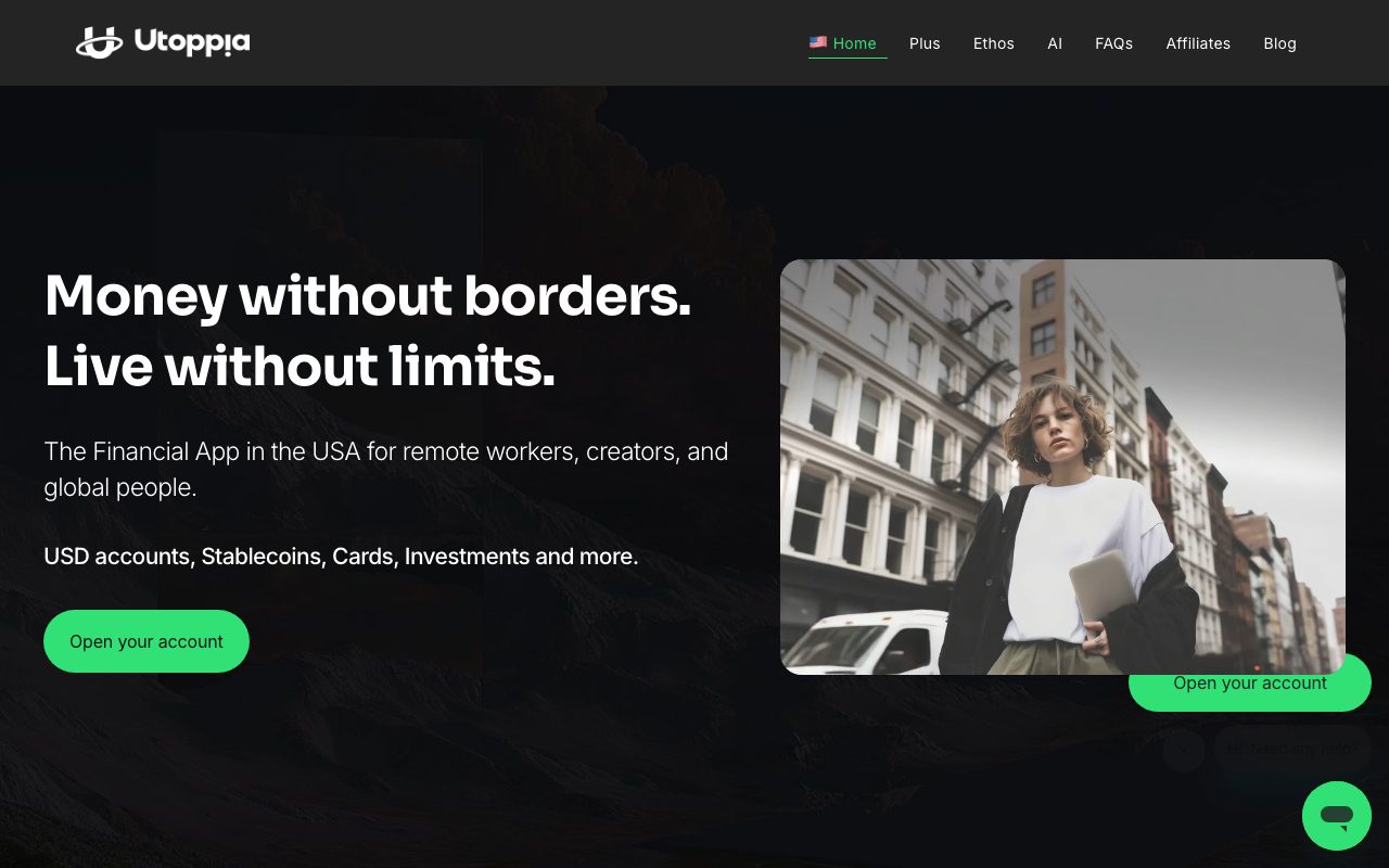 Utoppia website