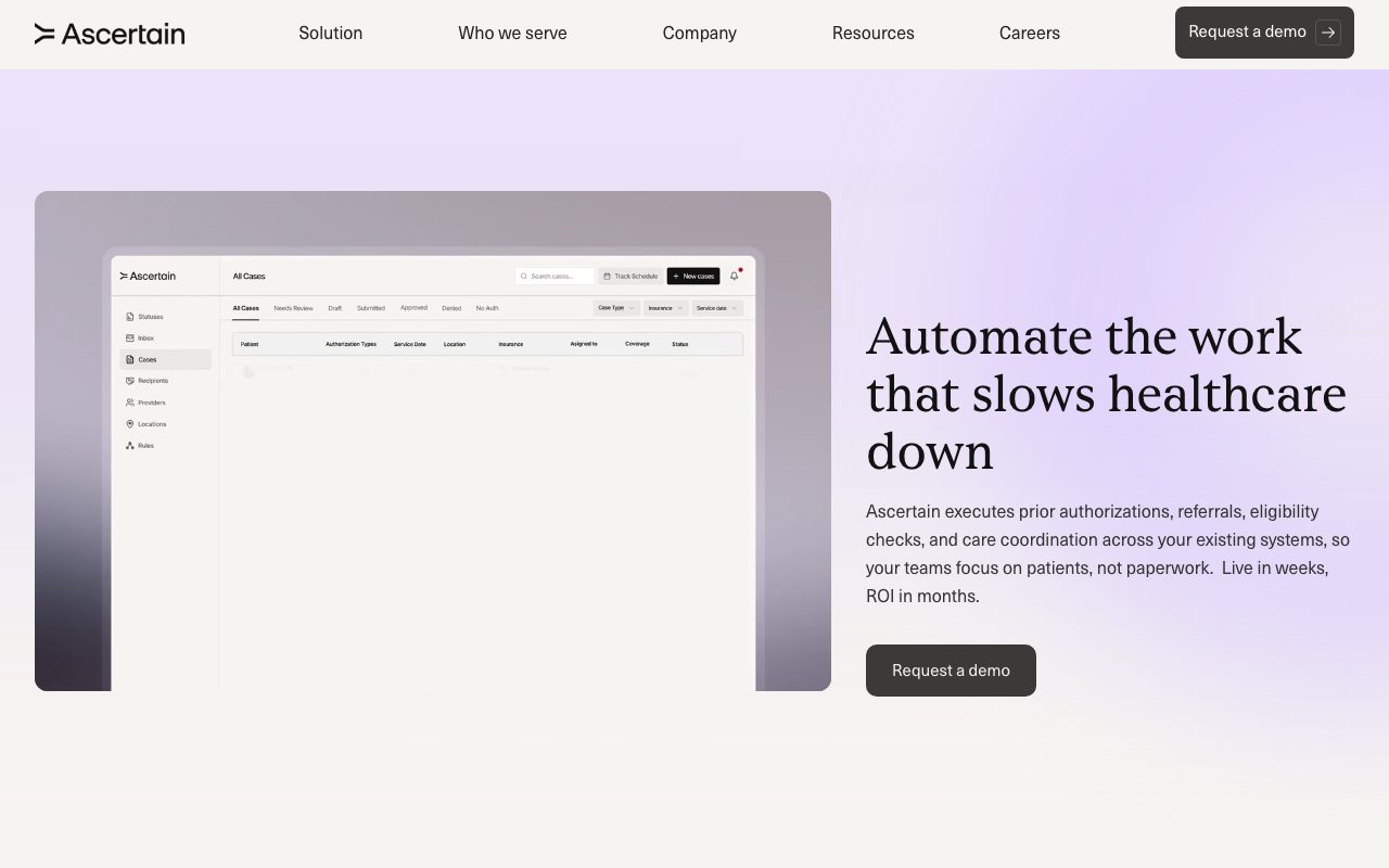 Ascertain website