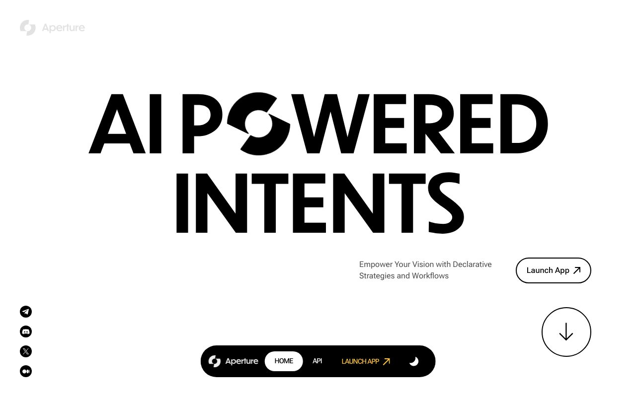 Aperture Finance website