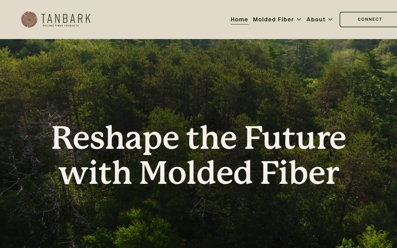 Tanbark Molded Fiber Products website