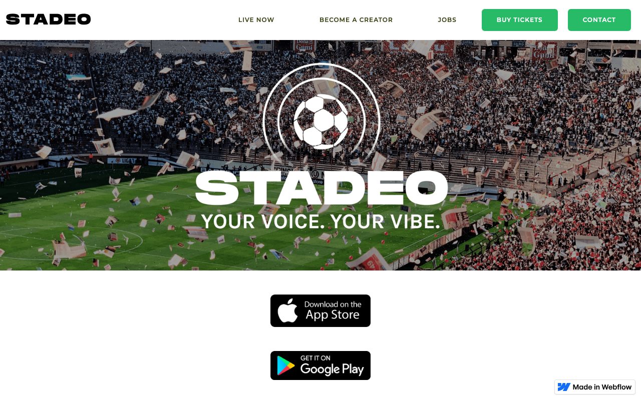 Stadeo website