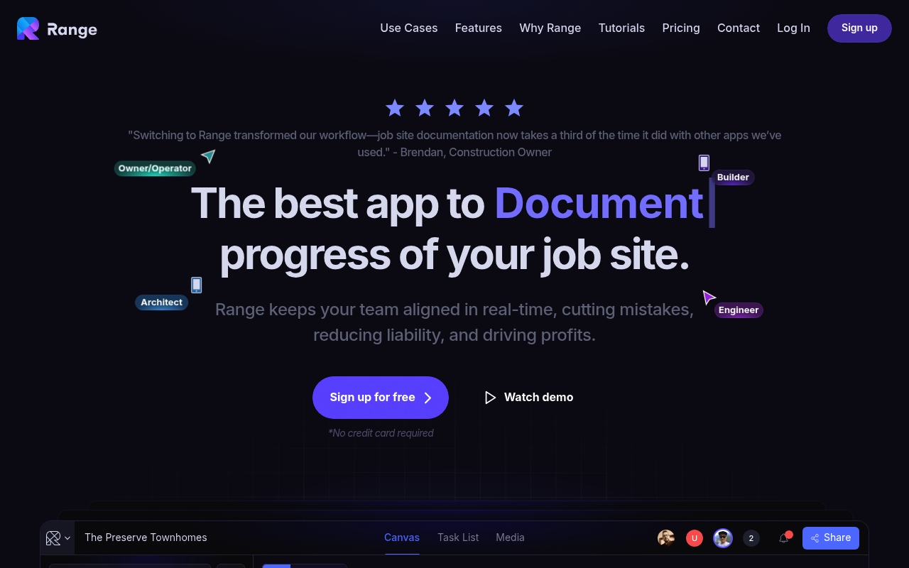 Range website