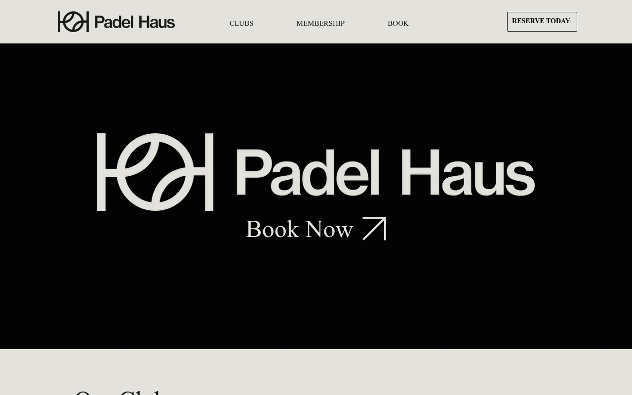Padel Haus website