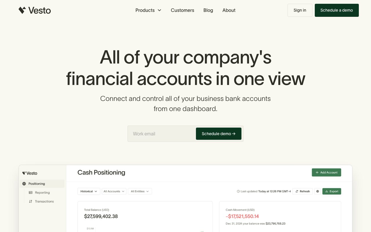 Vesto website