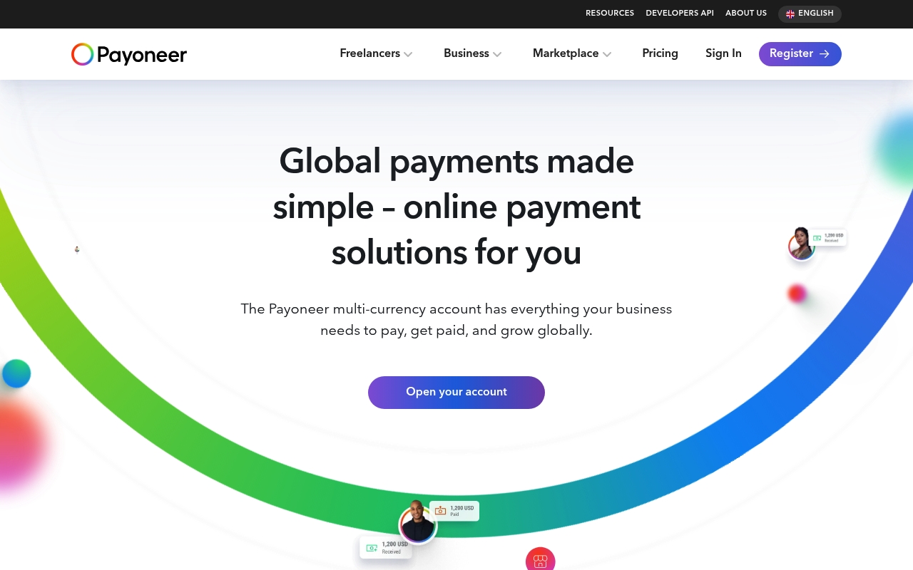 Payoneer website
