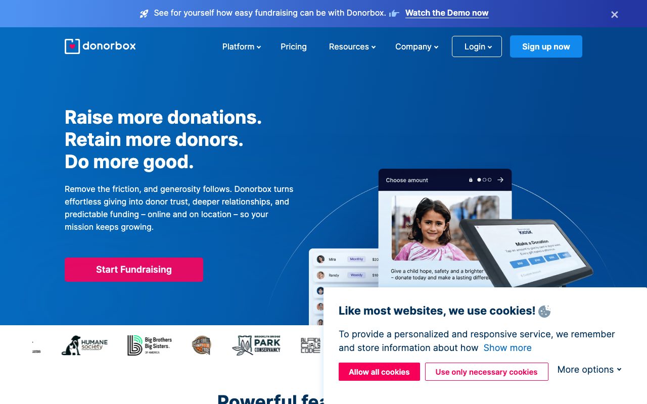 Donorbox website