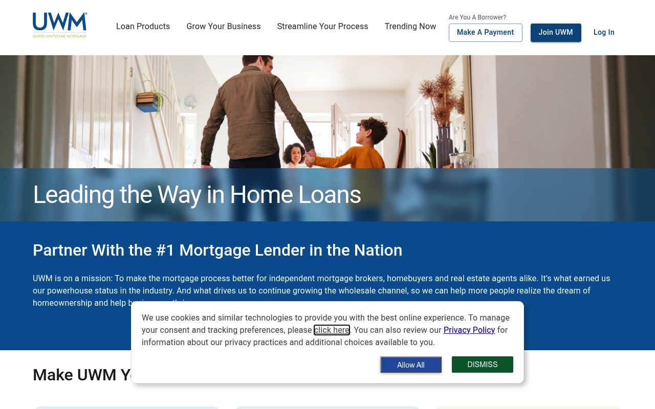 UWM Holdings website