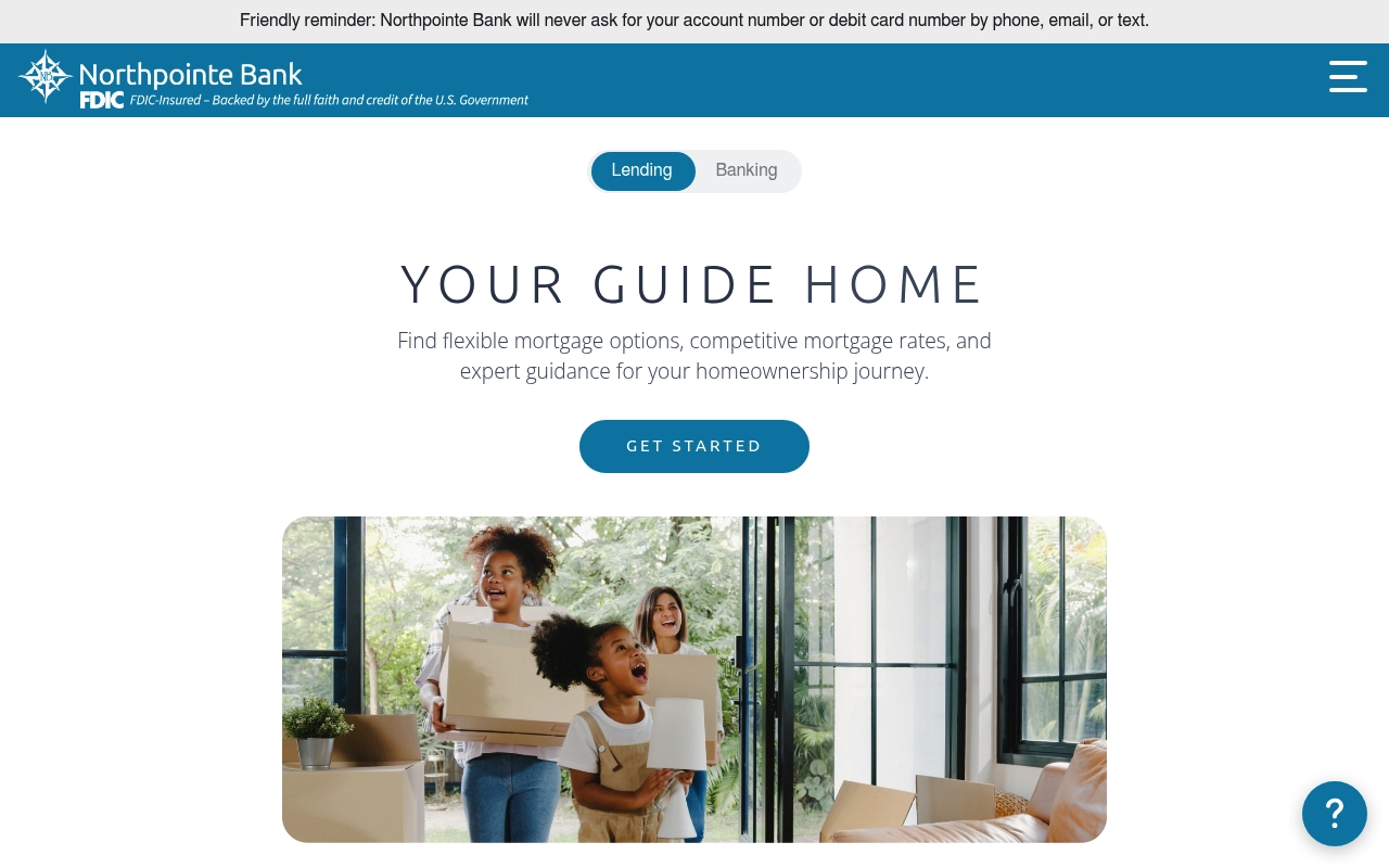 Northpointe Bank website