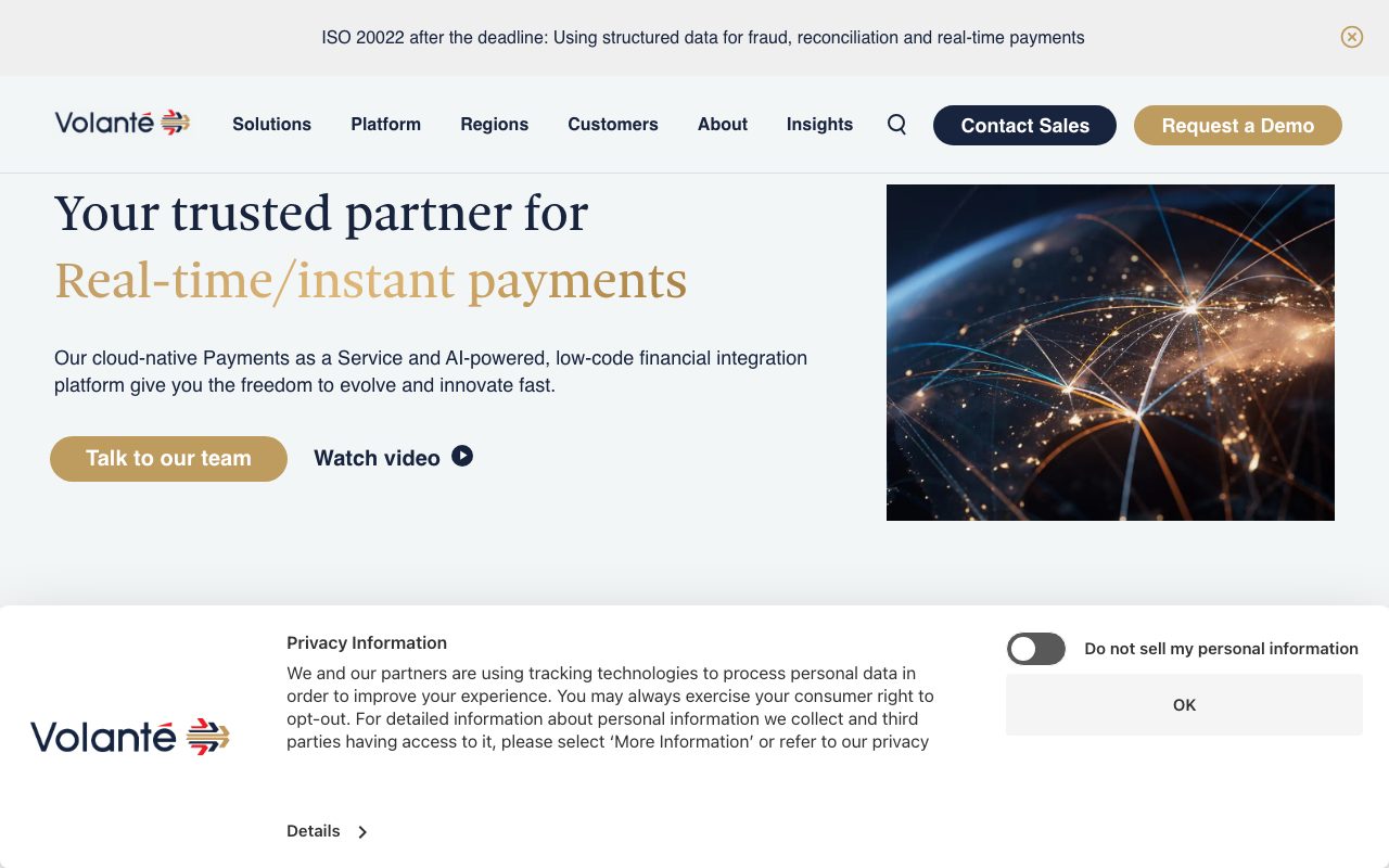 Volante Technologies website