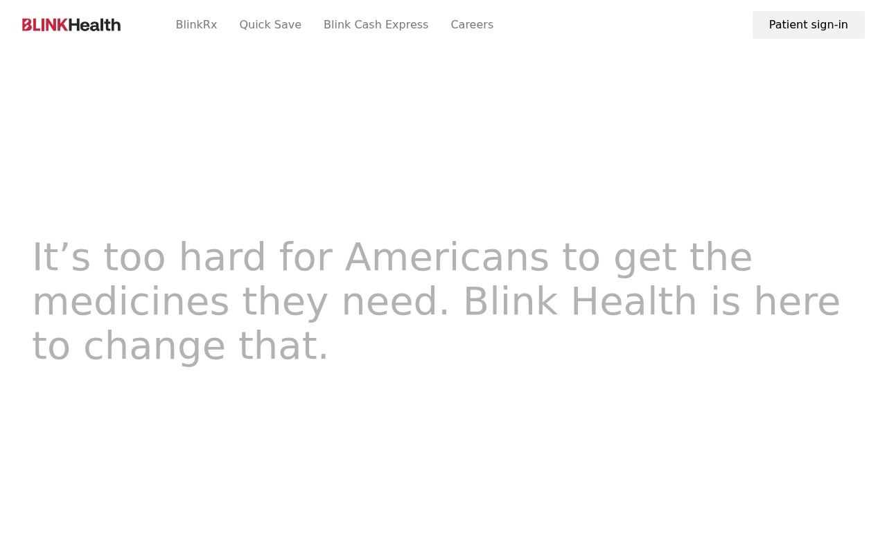 Blink Health website