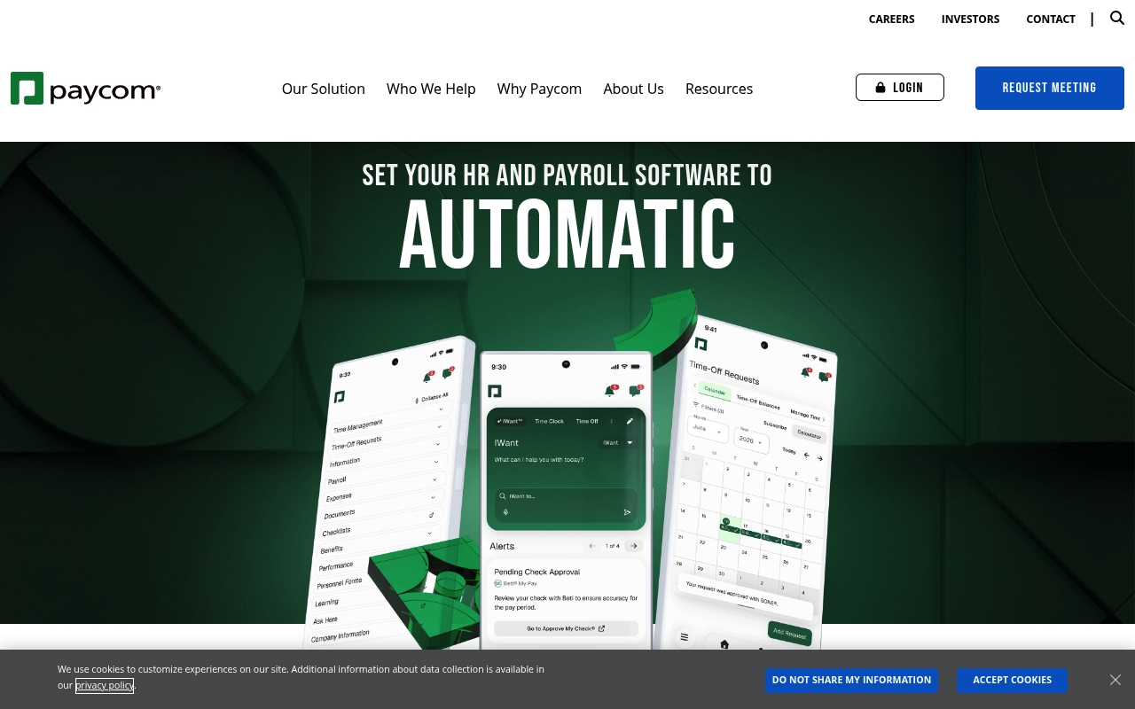 Paycom Software website