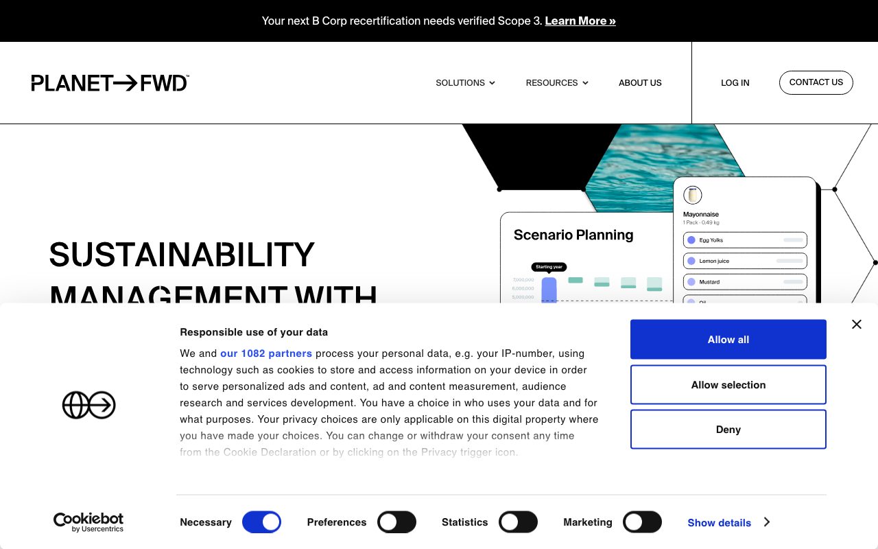Planet FWD website