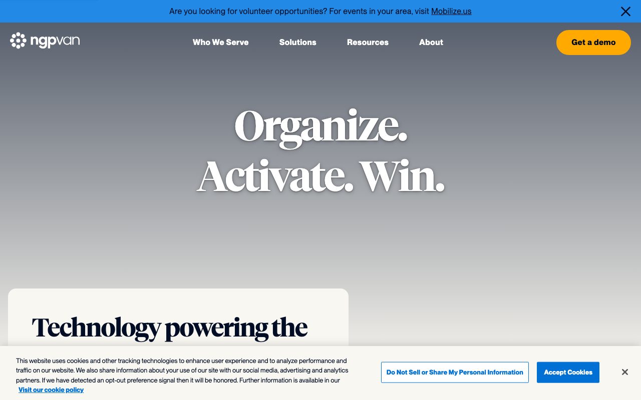NGP VAN website