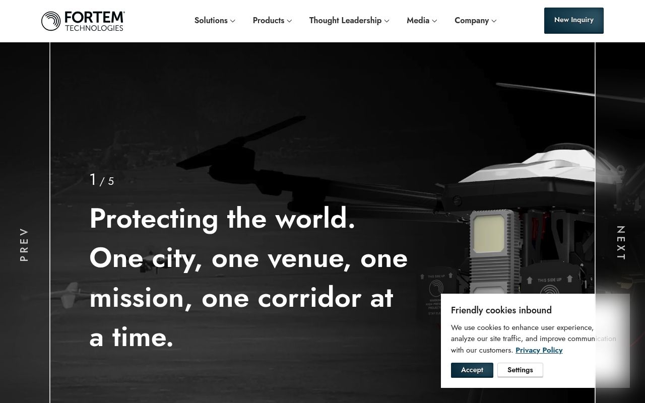 Fortem Technologies website