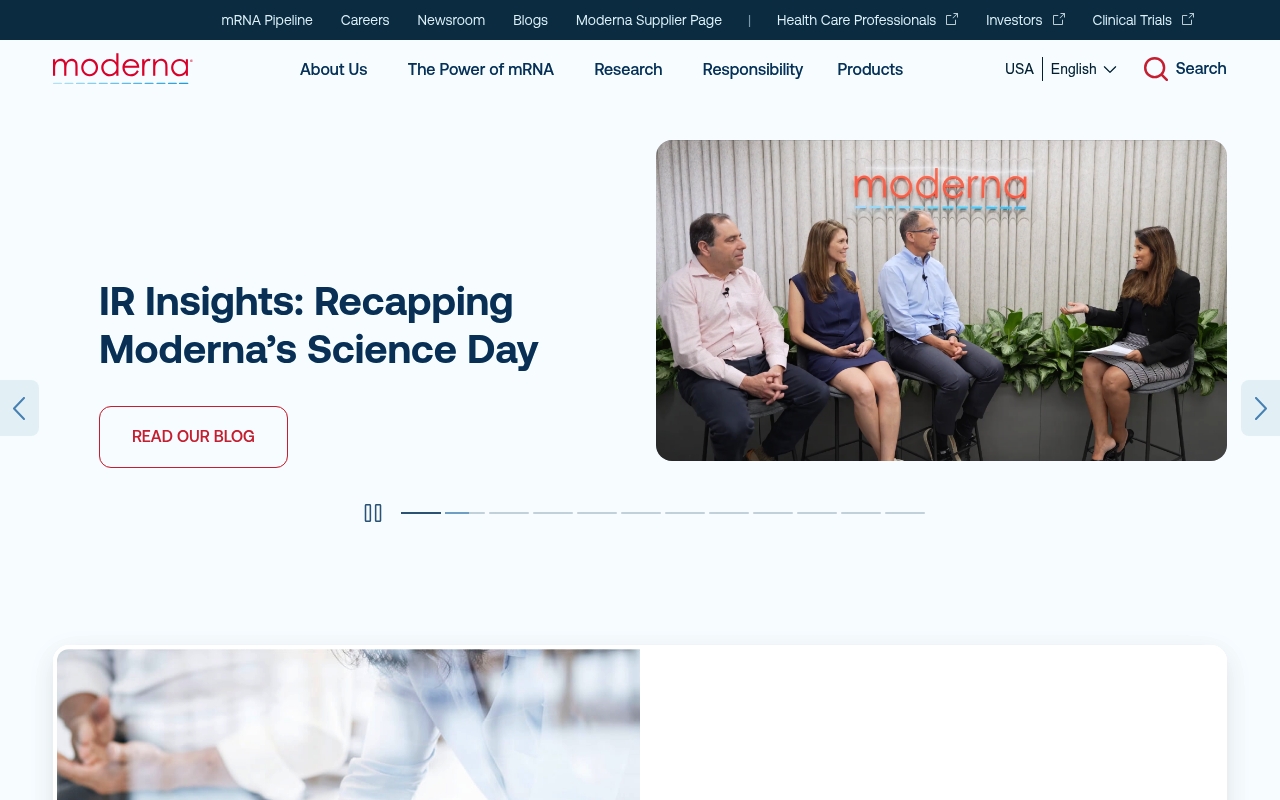 Moderna website