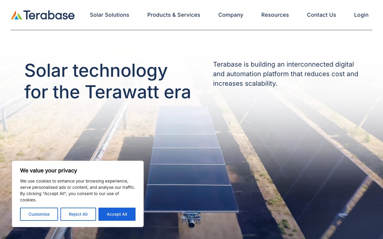 Terabase Energy website