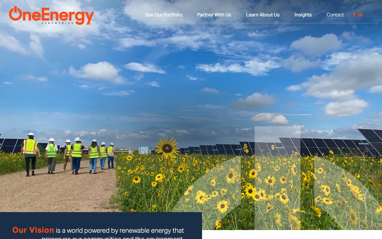 OneEnergy Renewables website