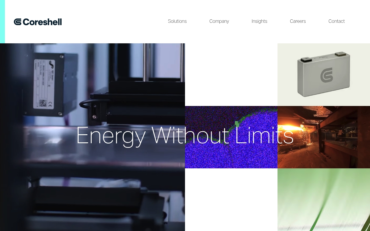 Coreshell Technologies website