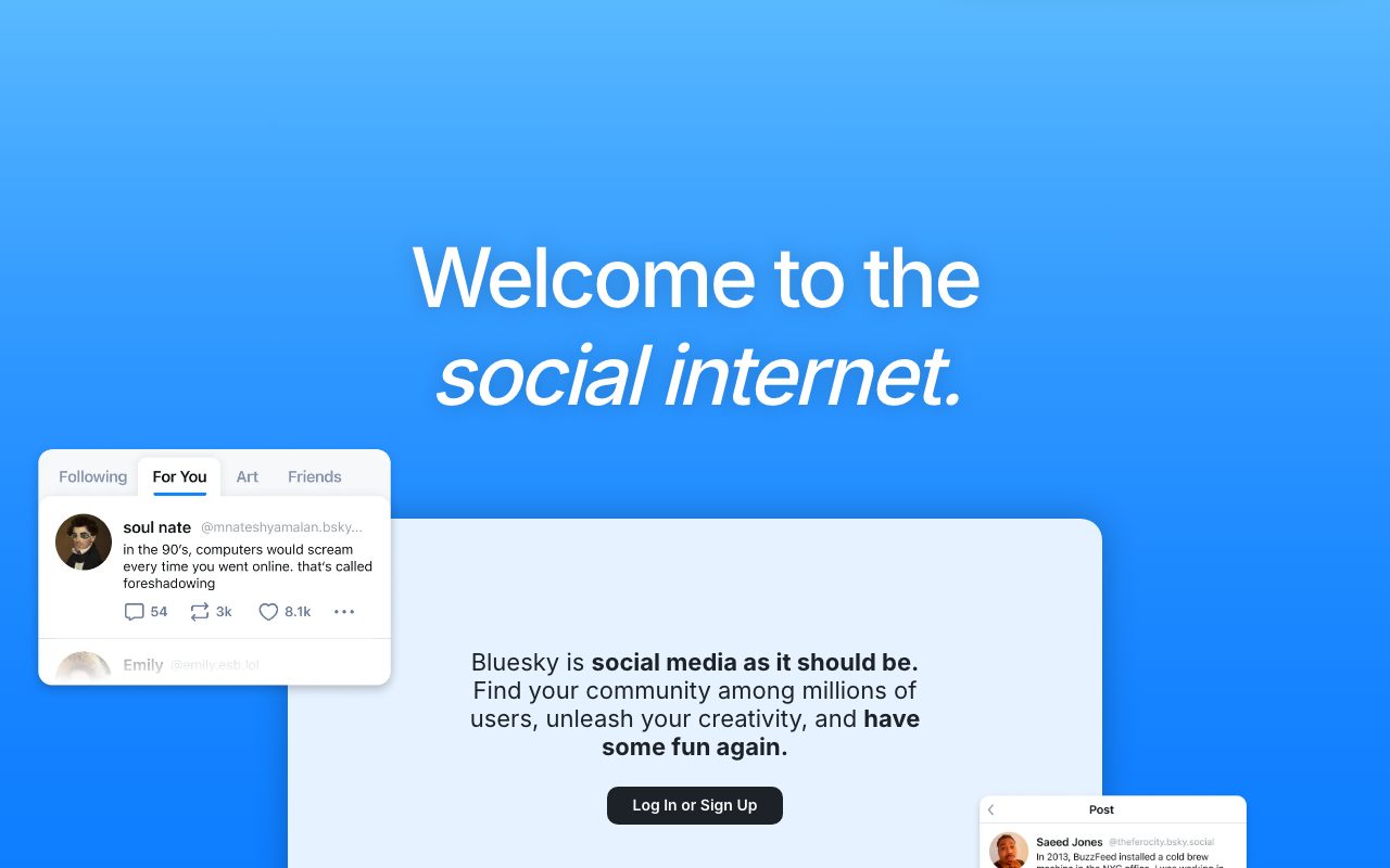 Bluesky website