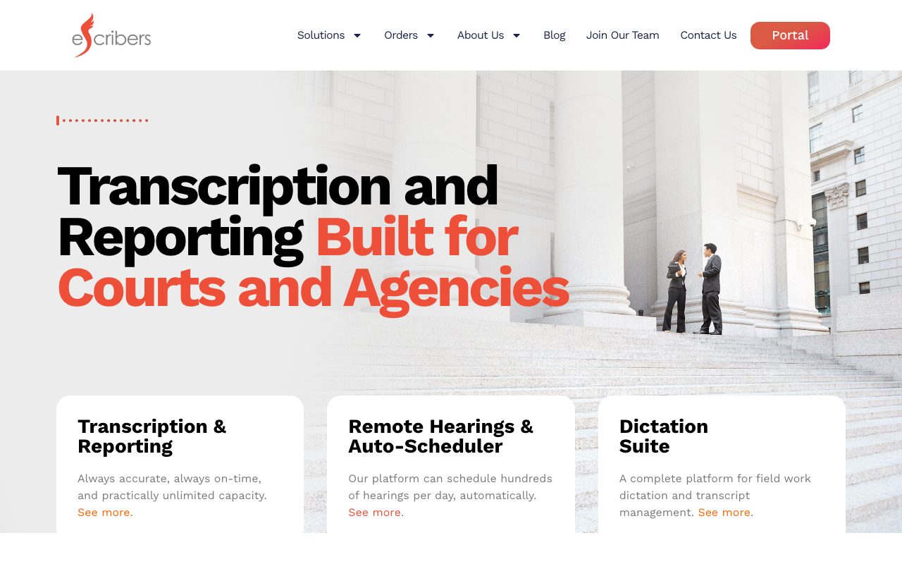 EScribers website