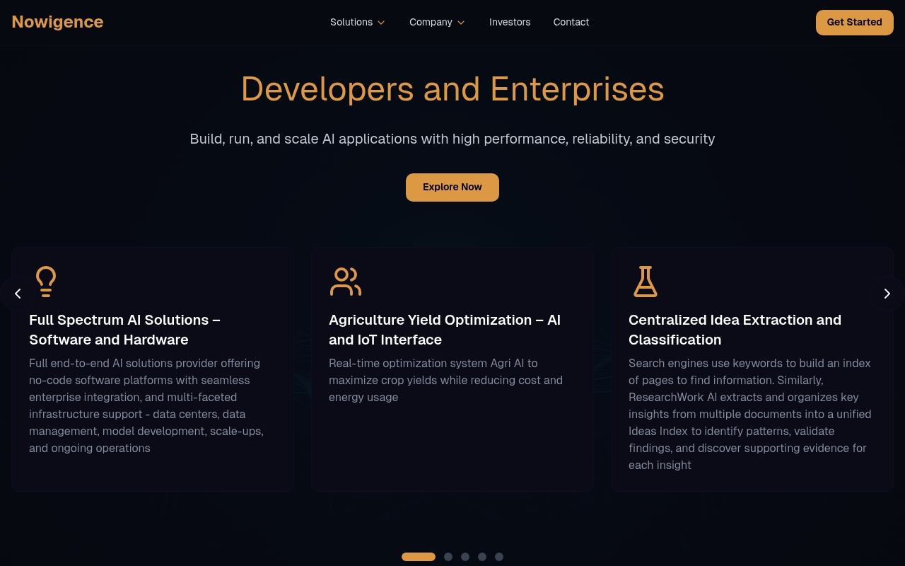 Nowigence website